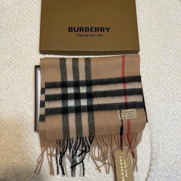 Burberry Accessories - Burberry Tan Checkered Women's Scarf